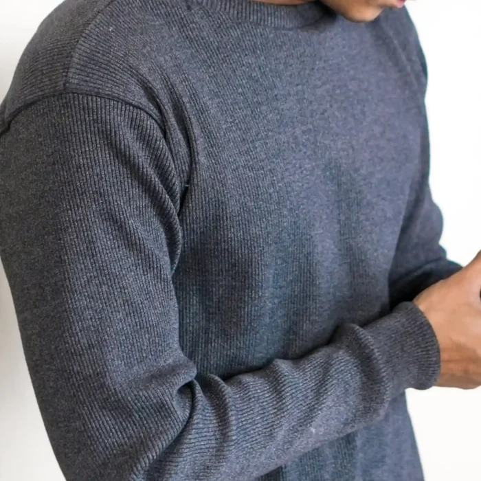 Charcoal Rib Sweat Shirt