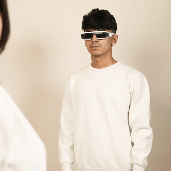 Basic Black Crew Neck Fleece Sweat Shirt